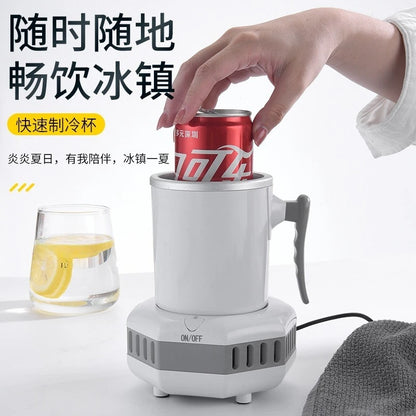 Portable Mini Beverage Cooler Cup, Quick Cooling Drink Chiller for Beer Milk Juice, Personal Cooling Device for Office Dorm Use