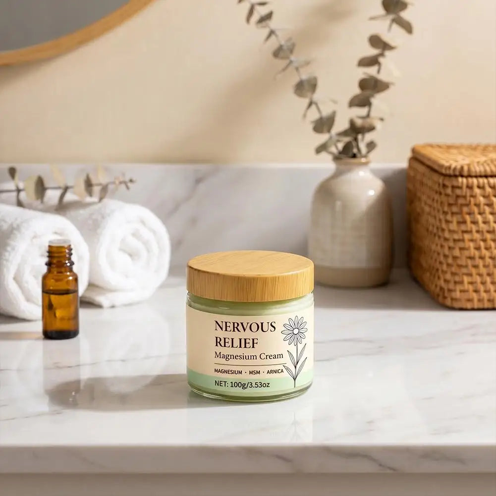 Total Magnesium Cream for Daily Body Massage Moisturizing Body for Joint Feet Hands Legs Muscles Soothing Care