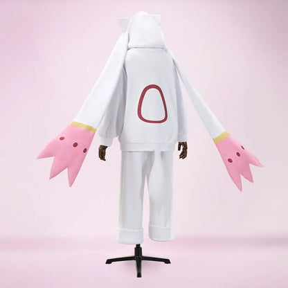 Anime Kaname Madoka Cosplay Costume Cute Pajamas Kawaii Hooded Top Pants Suit for Women Halloween Party Roleplay Outfit
