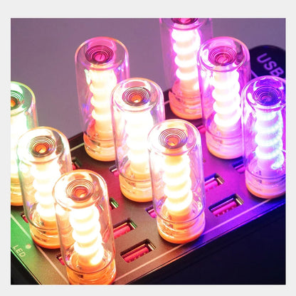 Car USB Night Light Touch Control LED Filament Lamp Portable Lighting Plug and Play Decorative Atmosphere Light for Home Bedroom