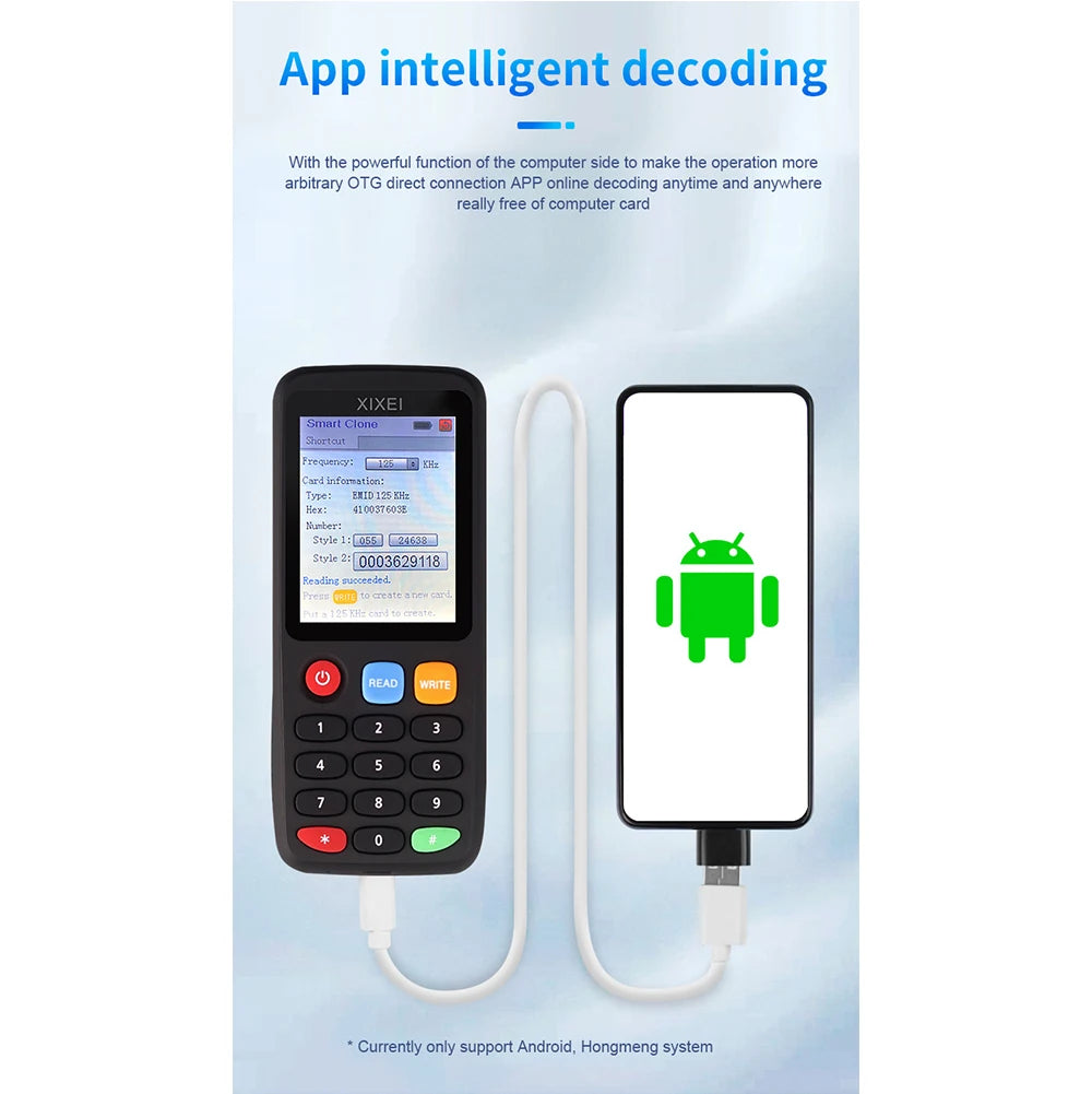 X7 RFID Smart Chip Reader IC ID Token Clone Copier 125Khz Badge Writer 13.56Mhz Tag Duplicator NFC Key Ntag215 Programmer