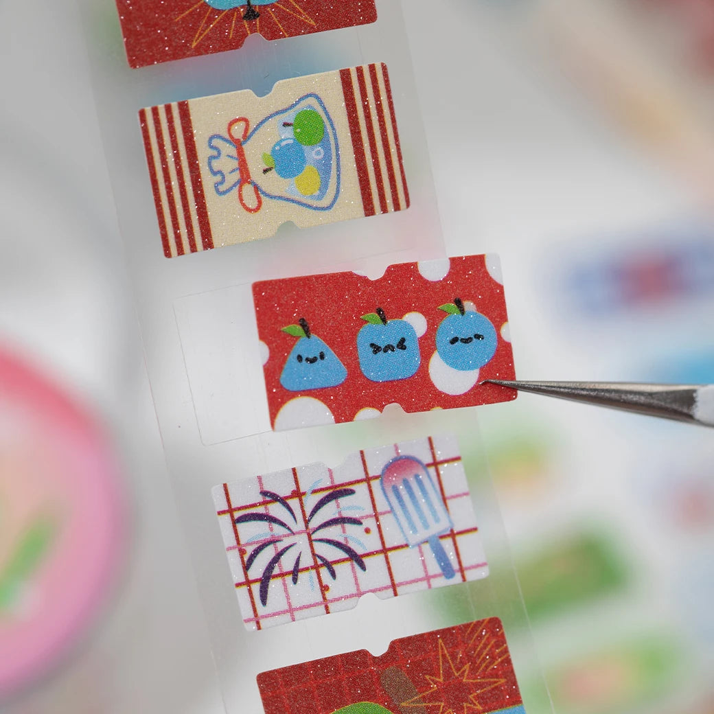 25mm * 2m/roll Apple Fantasy series Kawaii die cut label stickers DIY scrapbook decoration diary Junk Journal aesthetic stickers