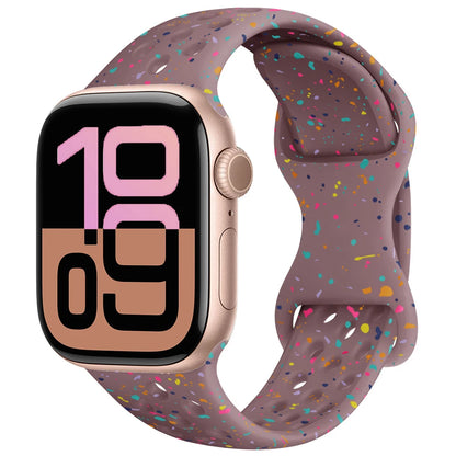 Silicone Strap For Apple Watch 11 10 9 8 7 46mm 45mm 42mm 41mm Ultra 3/2 49mm Breathable Bracelet Wristband iWatch 6 5 4 SE 44mm