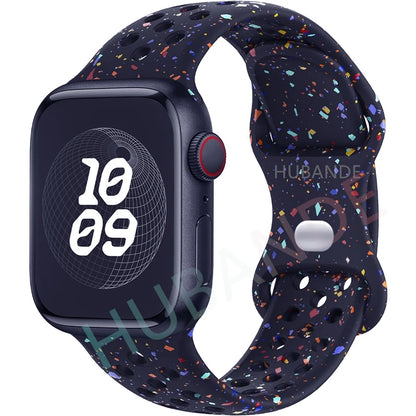 Strap For Apple Watch Band 44mm 49mm 45mm 40mm 41mm 38mm 42mm correa Breathable sports bracelet iwatch series 8 SE 7 6 5 9 Ultra