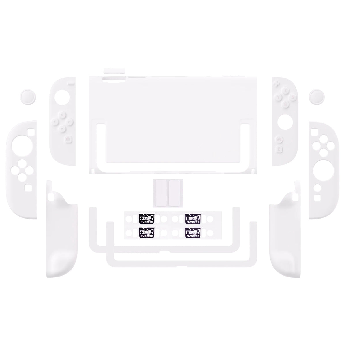 PlayVital Solid Color Protective Case for Nintendo Switch 2, Anti-Scratches Hard Shell Dockable Grip Cover with  Foldable Stand