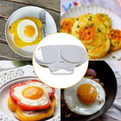 Food Grades Plastic Microwave Egg Cooker Heat Resistant Kitchen Cooking Mold Egg Fryer Easy To Clean Portable Steamed Egg Box