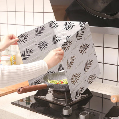 Anti-Splashing Stove Oil Baffle Plate Foldable Kitchen Oil Proof Shield Aluminum Foil Cooking Baffle Splash Guard Board Stove