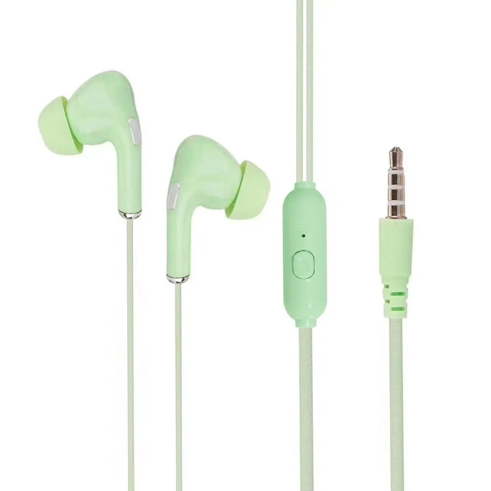 High Definition Wired Earphone 3.5mm In-Ear Control Portable Sport Wired Headset With Mic Wired Headphones For Mobile Phones