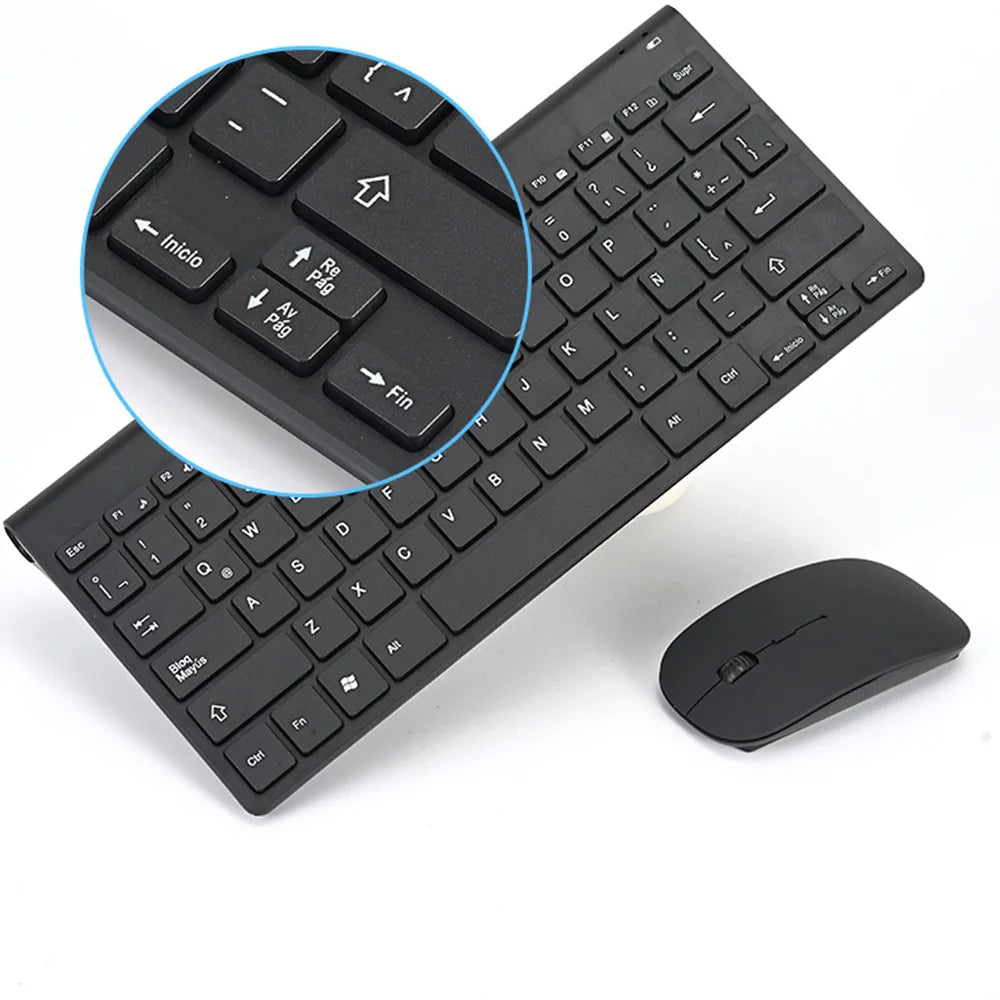 New Spanish Keyboard Wireless Mouse For Game PC Player TV Spanish Keyboard and Mouse Set 78Keys Gaming Keyboard Dropshipping