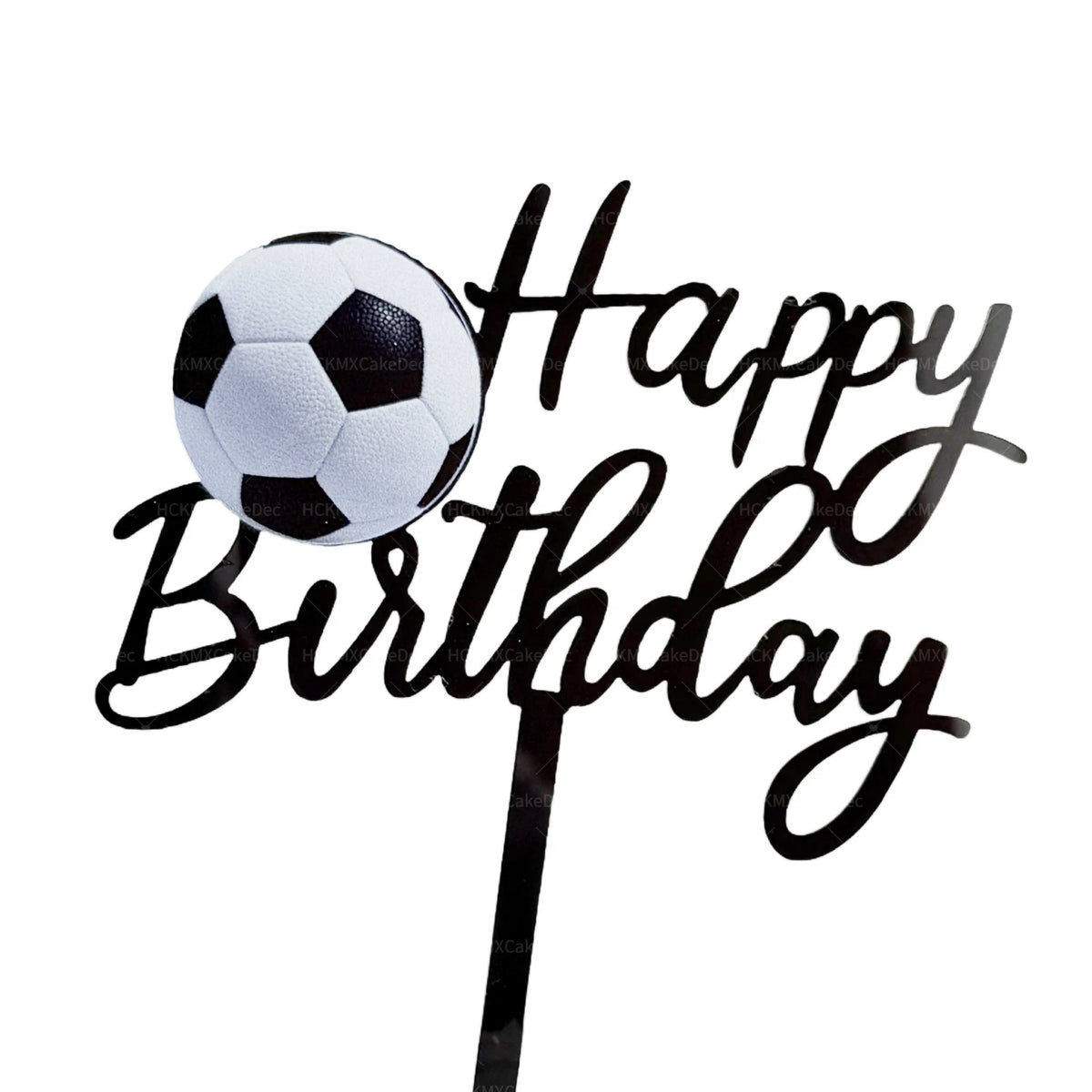 Soccer Themed Happy Birthday Cake Topper Set Acrylic Football Goal Soccer Ball Cake for Birthday Sports Party Decor Supplies