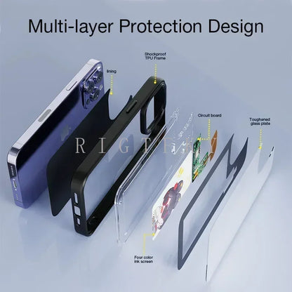 NFC Smart Screen Projection E Ink Painting Picture Phone Case For iPhone 17Pro Max 16 15 14 13 12Pro Cartoon Cover Battery Free