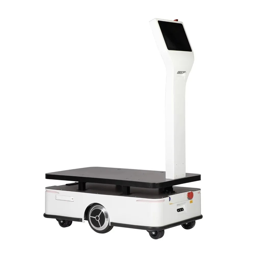 80KG AGV Warehouse Transport Robot 10 Inch Large Interactive Screen Autonomous Smart Mobile Robot