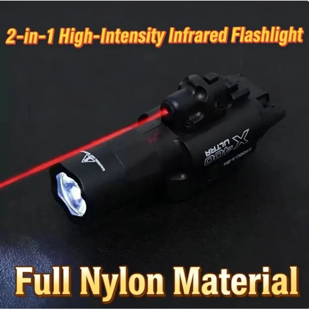 X400U Nylon Infrared Flashlight 200LM Scout Light New Color for 21mm Rail Airsoft Toy Gun