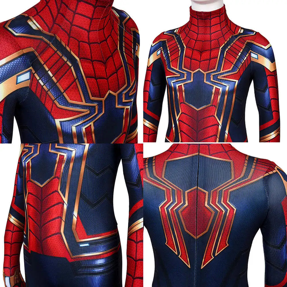 Spiderman Zentai Costume Anime Superhero Miles Morales Spider Man Cosplay Costume Bodysuit Halloween Costume for Kids Boy Adult