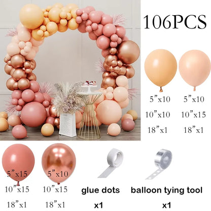 Metallic Gold White Balloons Garland 30th Birthday Party Decor Balloon Arch Kit Wedding Graduation Anniversary Decoration Globos
