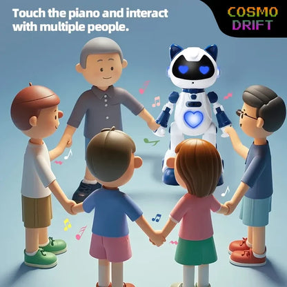 Hot RC Intelligent Robot Cat Toy Gesture‑Sensor Programmable Robot With Spray Smoke LED Light Sing Dance Play Piano Sliding