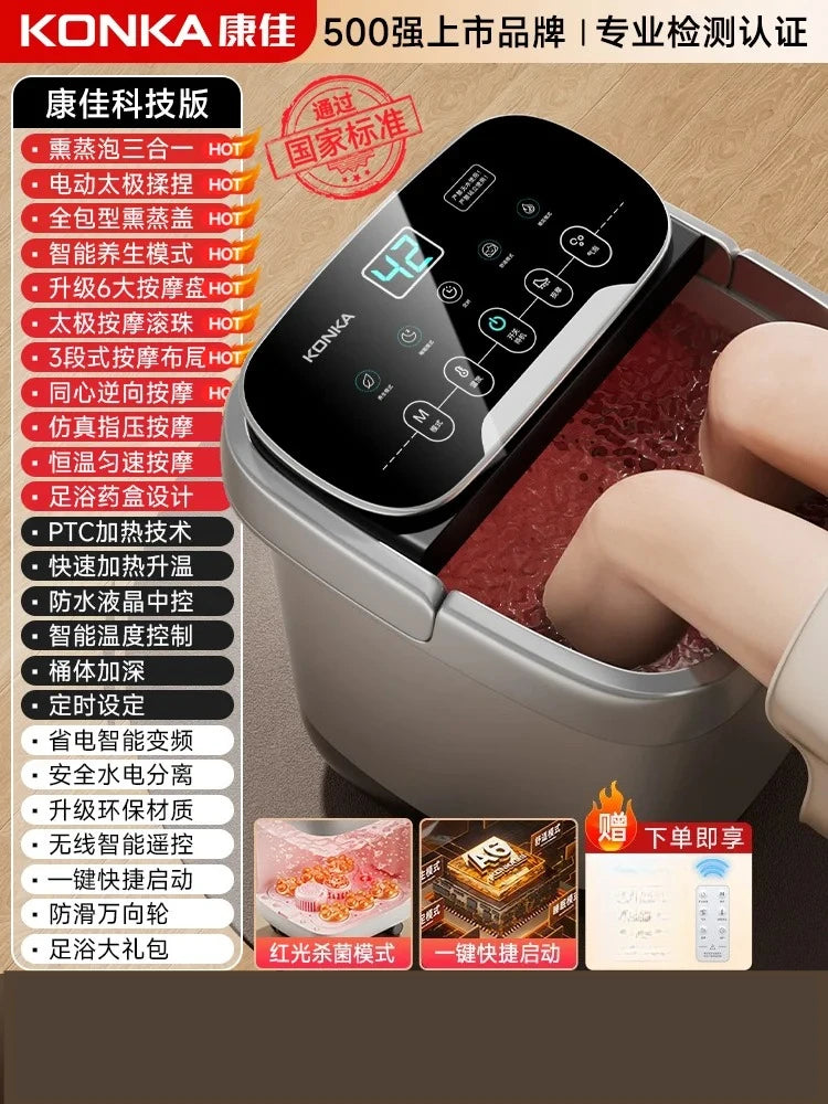 Electric massage of foot bath for heating constant temperature foot bath for 2024 new home fully automatic foot bath tub