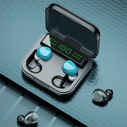 M22 TWS Wireless Bluetooth Headset Couple Headphones Touch Stereo Sports Digital Display 9D Four earphones For Double People Use