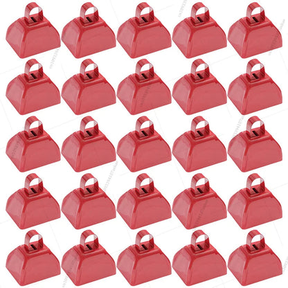12-100 Pcs Metal Cowbells for Sporting Event 3 Inch Small Noise Makers Cow Bell for Football Event Wedding Party Favor for Guest