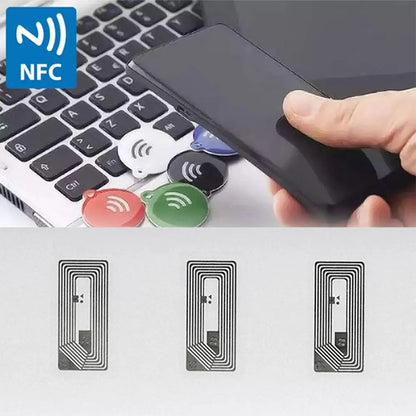 10pcs NFC Chip Ntag213 Sticker Wet Inlay 13.56MHz RFID NTAG 213 Label Tag Adhesive Label for All NFC Enabled Phone Available