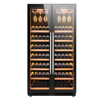 JiuFu Thermoelectric Dual Zone Wine Cooler Cellar Wine Cooling Fridge Corner Wine bar Cabinet  for Home
