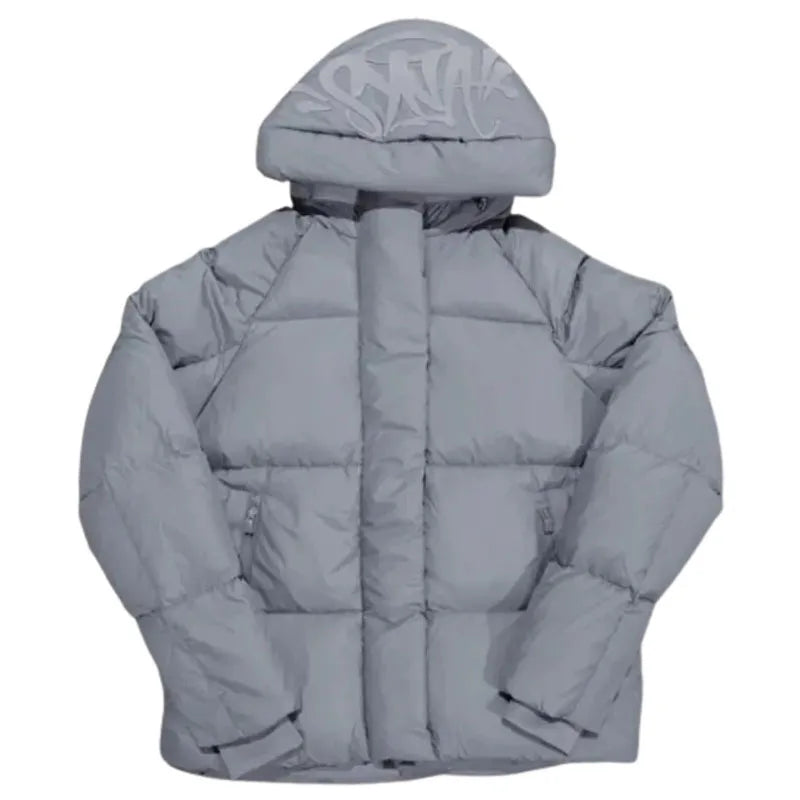 New Black RO Style Shark Head Hooded Puffer Jackets For Men Women Loose Streetwear Full Zip Up Cotton Winter Parkas emo