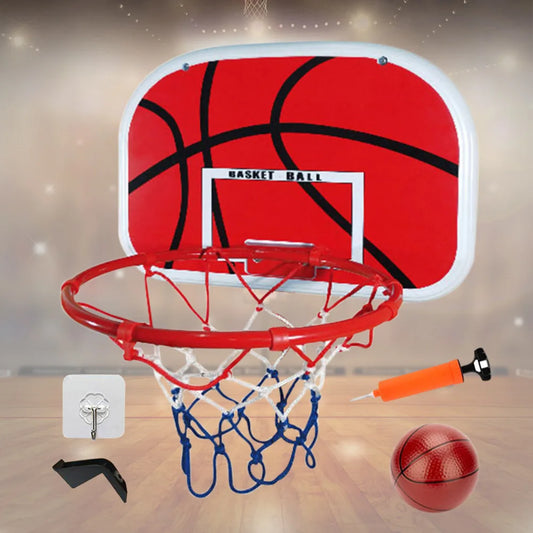 Basketball Goals with Ball and Pump Basketball System Adjustable Basketball Hoop Set Indoor Outdoor Play for Kids