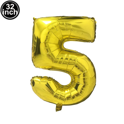Multi Color Large Numbers 3 Balloon 32Inch 1 2 3 4 5 6 7 8 9 Birthday Ball Red Digit Bachelorette Balloons Figure Golob Balloons