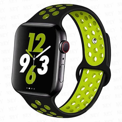 Silicone Sport Straps For Apple Watch 10 Band 45mm 44mm Ultra2 49mm 38/40mm 41mm 42 46mm Bracelet iWatch Series 8 7 6 4 5 3 9 SE