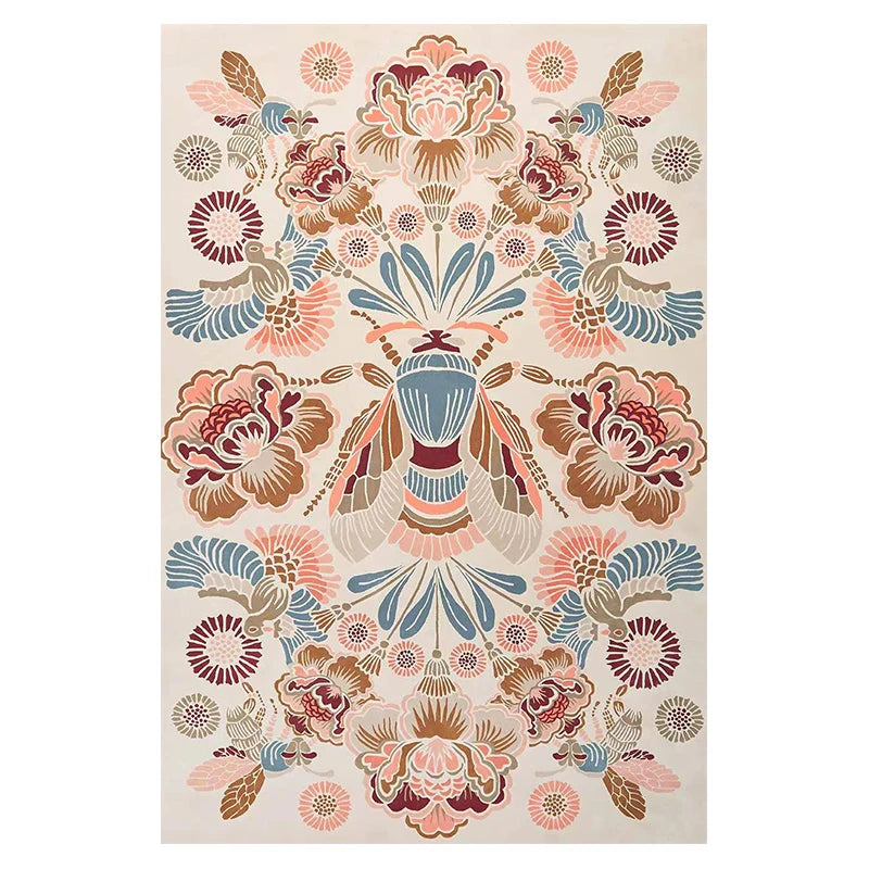 Light Luxury Cloakroom Carpet Home Non-slip Mat Large Area Bedroom Decor Washable Rug European Retro Carpets for Living Room