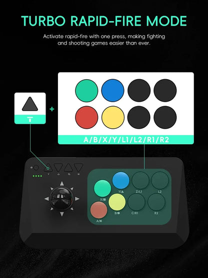 Wireless Y3A Max Arcade Stick Fight Joystick for PC TV Box Multi-System Universal Fighting Game Controller for M8 Retro Games