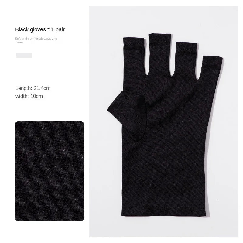 Nail Art Glove UV Protection Glove Anti UV Radiation Protection Gloves Protecter For Nail Art Gel UV LED Lamp Tool