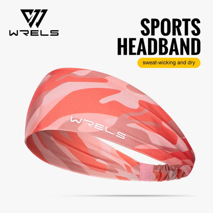 WRELS Sports Headbands Moisture Wicking Sweatbands for Running Breathable Headbands Elastic Non Slip Hairband for Women and Men
