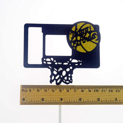 Cake Toppers Glitter DIY Basketball Football Set Cupcake Topper Cake Flags Kids Boys Birthday Wedding Bride Party Baking Decor