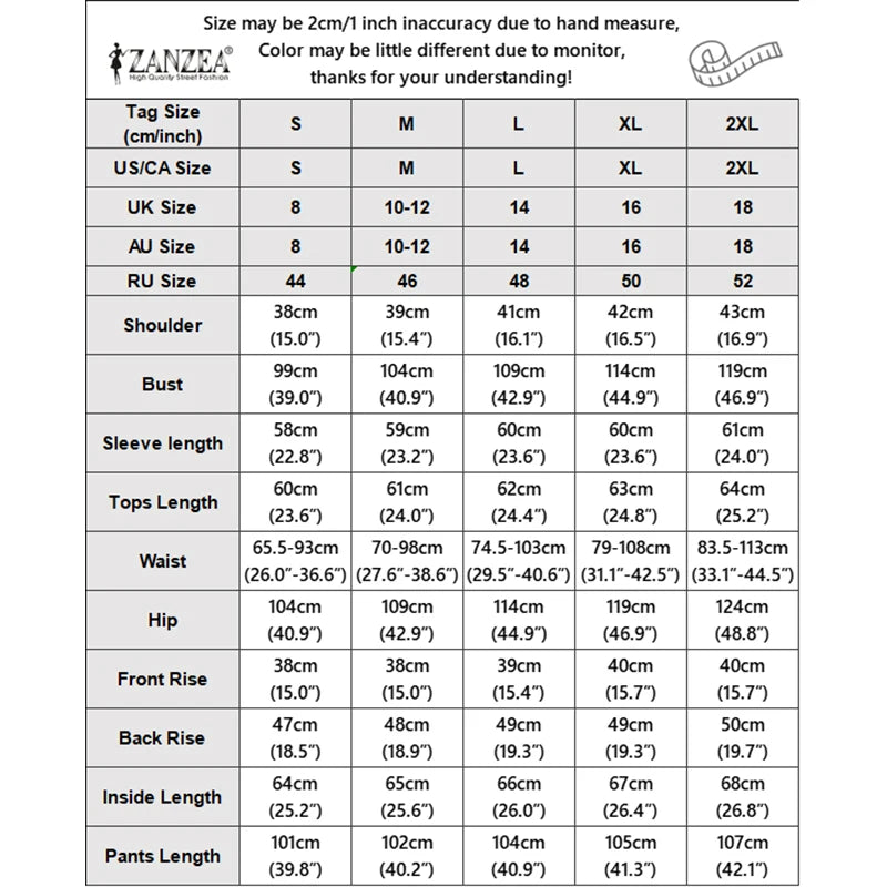 Fashion Women Matching Sets ZANZEA Autumn Long Sleeve Shirt Belted Wide Leg Pant Sets 2 Piece Chic Color-Blocking Office Outfits