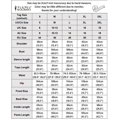 Fashion Women Matching Sets ZANZEA Autumn Long Sleeve Shirt Belted Wide Leg Pant Sets 2 Piece Chic Color-Blocking Office Outfits