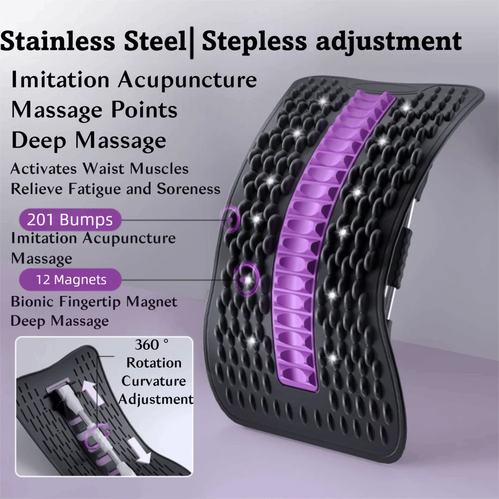12 Magnets Lumbar Vertebrae Relaxer Humpback Correction Traction Back Massager Shaping Stretching Back Stretcher Waist Support