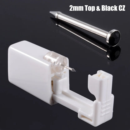 Disposable Safe Sterile Piercing Unit For Nose Studs Piercing Gun Tool Machine Kit Stud CZ Earrings Body Jewelry Easy Used 0.8mm