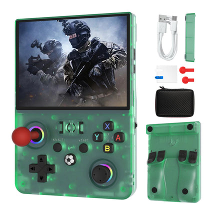 New R63 Max2 Retro Handheld Game Console Linux System 4.5 Inch IPS Screen 64G/128G Portable Pocket Player Built-in 18000+ Games
