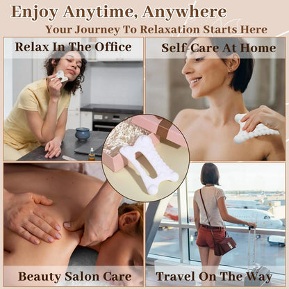 A square thumb massager, multifunctional acupoint pressing massage, portable bone-shaped design for meridian relaxation