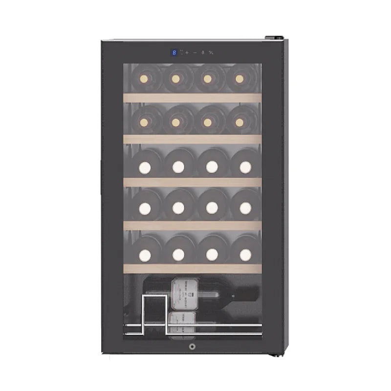 24 Bottle Wine Cooler, Compressor Cooling Wine Fridge, Constant Temperature Wine Cabinet with Air Cooling for Home Use