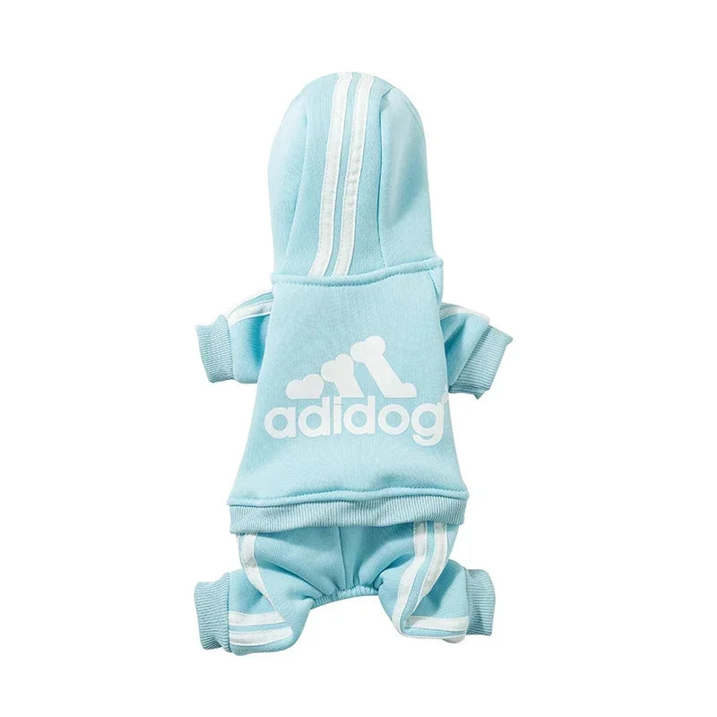 Warm Dog Jumpsuit Hoodie | Sport Sweatshirt Coat for Yorkie & French Bulldog | Small to Medium Pet Jacket