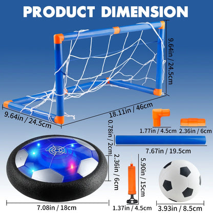 Rechargeable Hover Soccer Ball for Kids - Air Floating Soccer with LED Lights And Foam Bumper Fun Toy for Boys And Girls