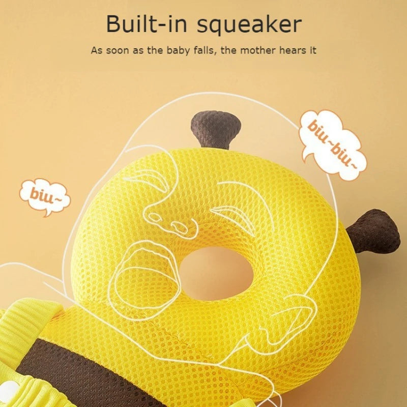 20x30cm Learn Walk Head Protector Cushion Head Back Protector Baby Protect Pillow Anti Fall Backward Cap Carry Cartoon Bee