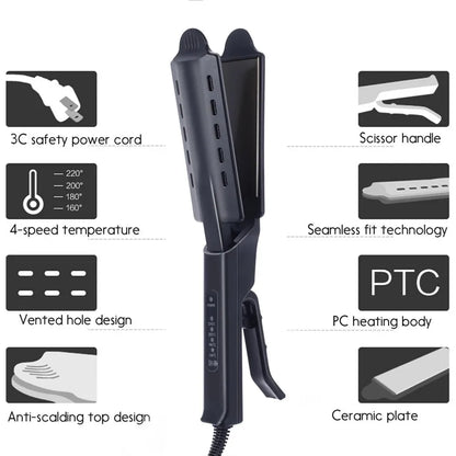 Wide Plate Ionic Flat Iron Hair Straightener Adjustable Temperature 4 Gear Professional Styling Tools Hair Straightener