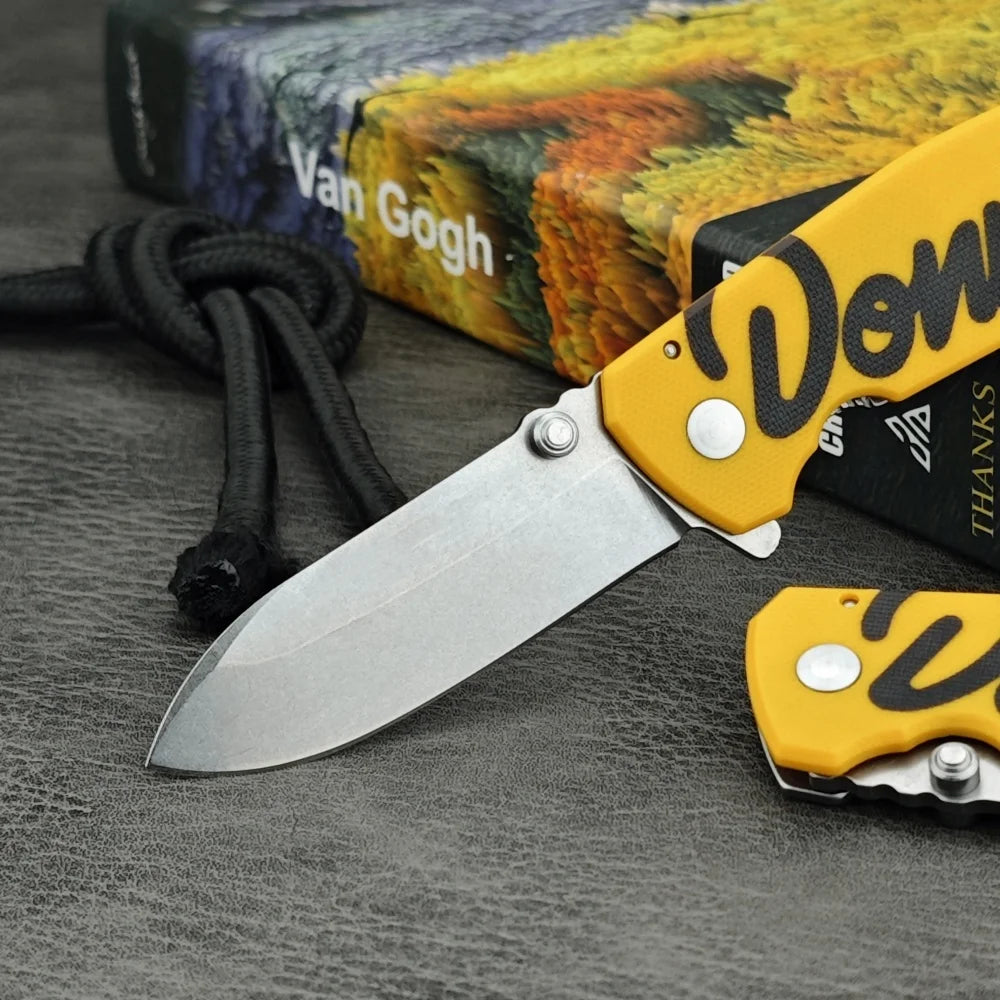 Folding Knife G10 Handle Outdoor Hiking Mountaineering Fishing Camping Multi-functional EDC Tool