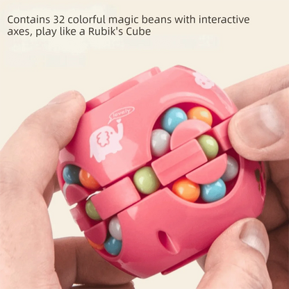 New High Quality Portable Funny Plastics Magic Bean Cube Spinner Rotating Ball 3D Rotating Ball Finger Gyro Finger Spinner Gyro