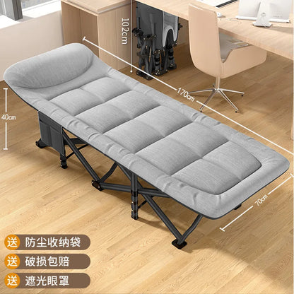 Camping Cot Comfortable with Pad  Portable Folding Bed for Sleeping Single Supports Travel Office Garden Beds  складная кровать