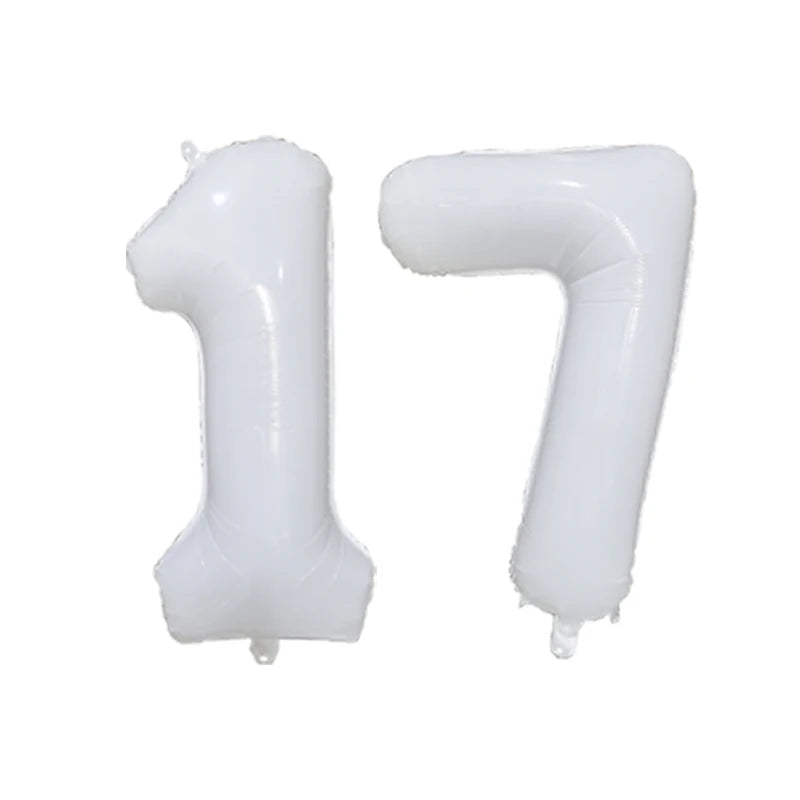 2Pcs 32 Inch Gold Silver Black Blue Red Helium Foil Number Balloon 16 17 18 19 20 21 Happy Birthday Party Decoration Supplies