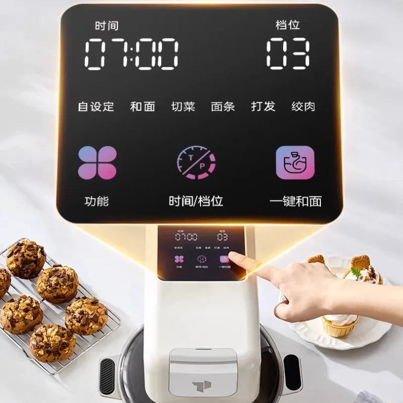 New Compact Stand Mixer Fully Automatic Dough Kneading Mixing Multifunctional Food Processor for Home